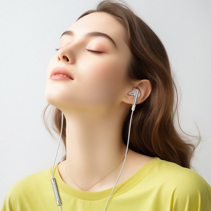 Acefast - Acefast L3 In-Ear USB-C Hörlurar med Mikrofon - Vit
