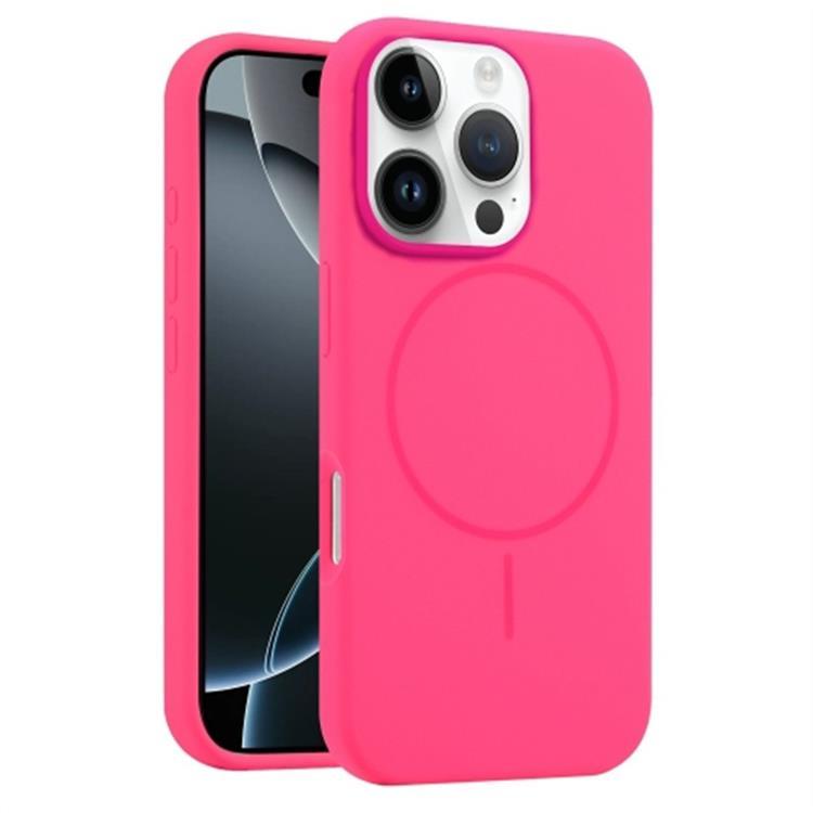 iPhone 16 Pro Max Mobilskal MagSafe Silikon Anti Drop - Ros | 2353 | AlltMobil