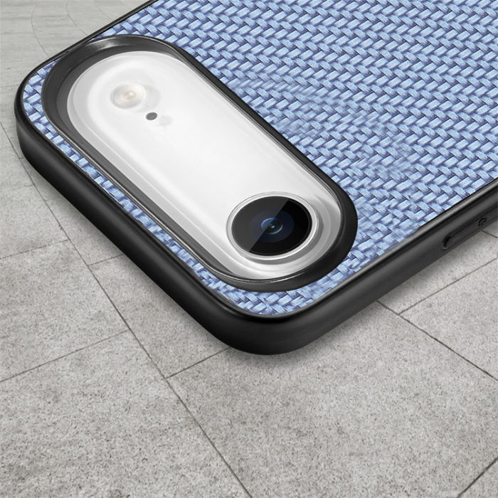 A-One Brand - iPhone Air Mobilskal Carbon Fiber PU Läder - Blå