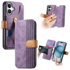 A-One Brand - Pl&aring;nboksfodral F&ouml;r iPhone 17 Armband Kickstand - Lila