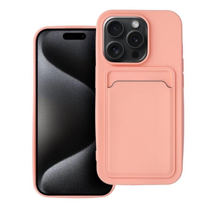 OEM - iPhone 15 Pro Mobilskal Korthållare - Rosa