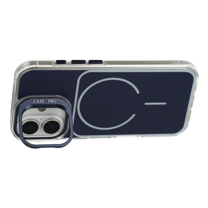 A-One Brand - iPhone 17 Mobilskal MagSafe med Matchande Handrem Lens Kickstand - Blå