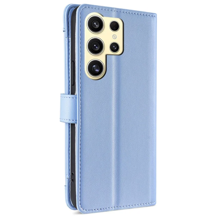 A-One Brand - Galaxy S24 Ultra Konstläder Plånboksfodral Shockproof - Blå
