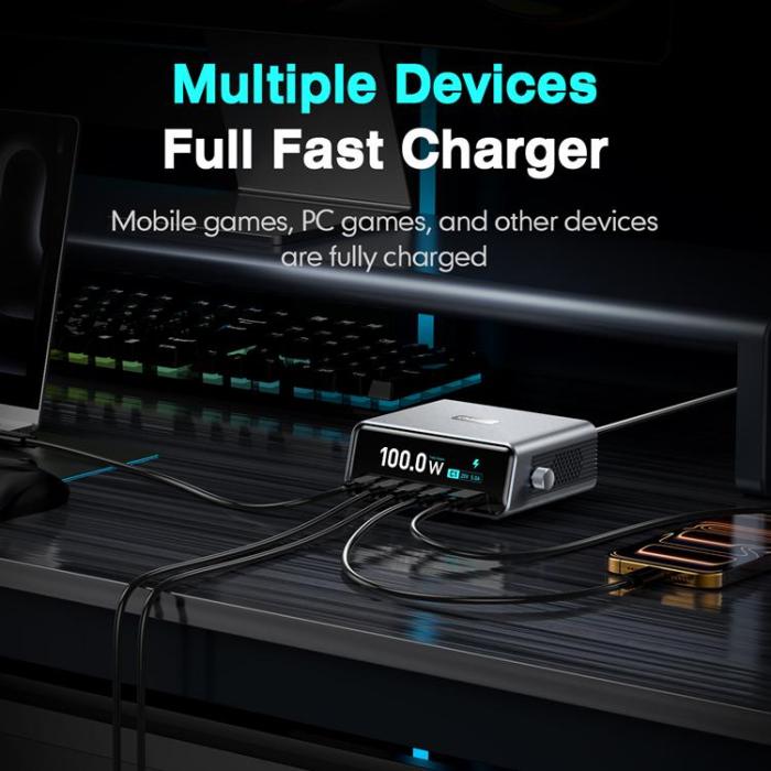 OEM - Smart GaN-Laddningsstation USB-A + 4-Typ-C 265W WLX-60D