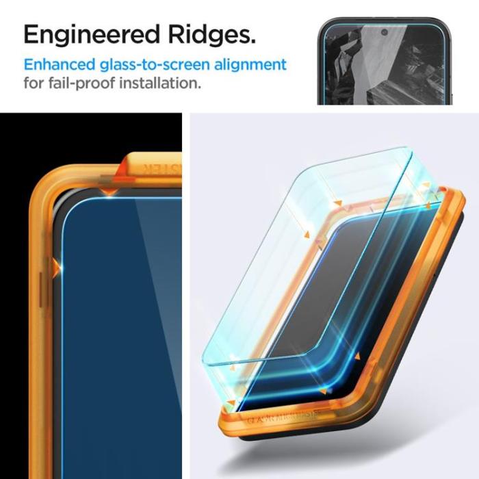 Spigen - [2-Pack] Spigen Google Pixel 8 Pro Härdat Glas Skärmskydd