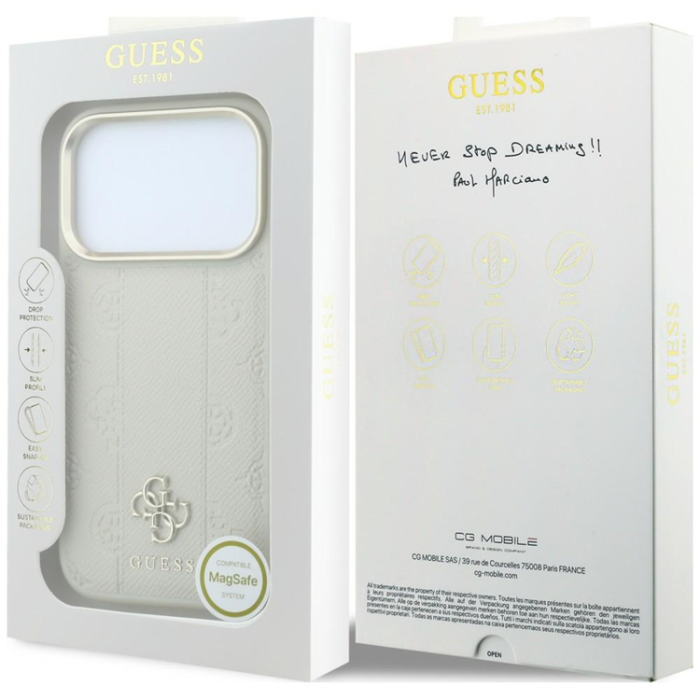 Guess - Guess Mobilskal För iPhone 18 Pro/17 Pro Magsafe Peony 4G Small Logo
