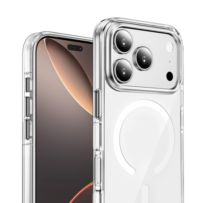 Coteci - Coteci iPhone 17 Pro Mobilskal MagSafe Crystal - Transparent