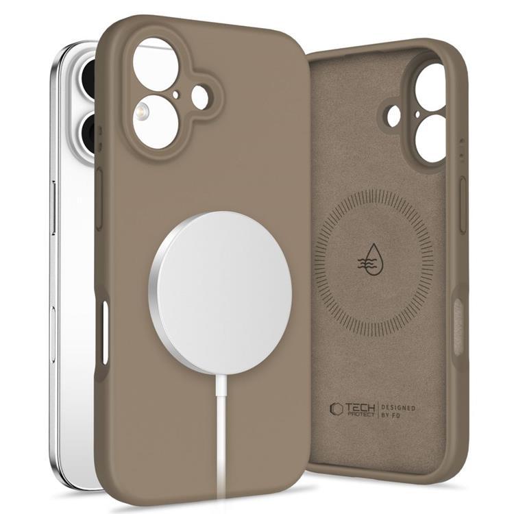 Tech-Protect iPhone 16 Mobilskal Magsafe Liquid Silikon- Brun | 2353 | AlltMobil