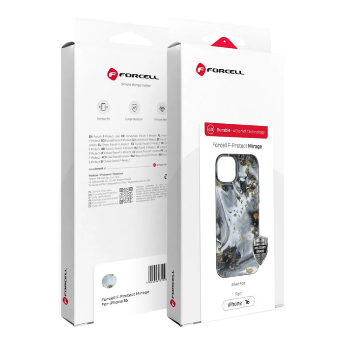 Forcell - Forcell iPhone 15 Pro Mobilskal MagSafe Mirage - Silver Fog