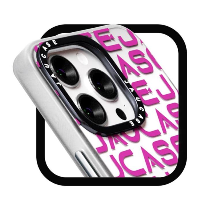 JAUCASE - JAUCASE iPhone 15 Pro Max Mobilskal Letters Design Matte - Lila