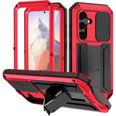 R-JUST - R-JUST Mobilskal till Galaxy S24 PC+Silicone+Metal R&ouml;d