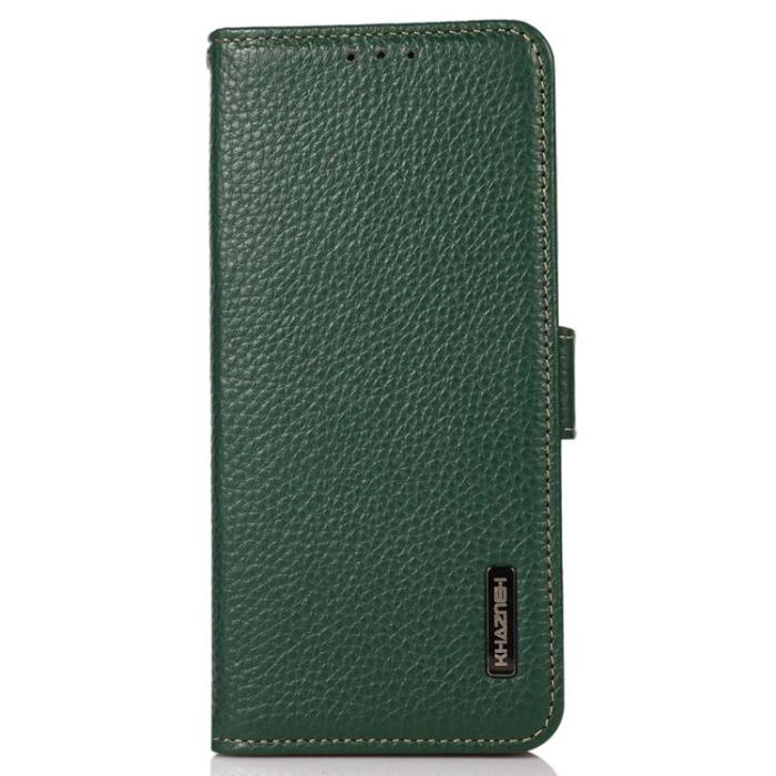 KHAZNEH - KHAZNEH Nothing Phone 1 Plånboksfodral Äkta Läder - Grön