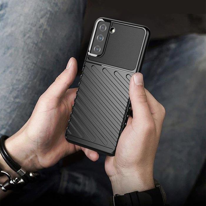 OEM - Thunder Flexibel Armored Skal Galaxy S22 Plus - Svart
