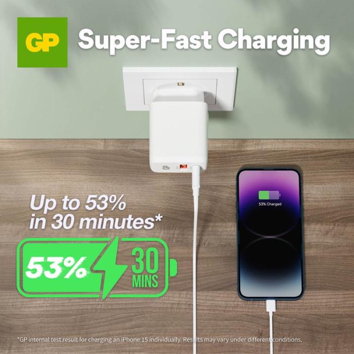 GP - GP Väggladdare WM2B PD 20W USB-A + USB-C