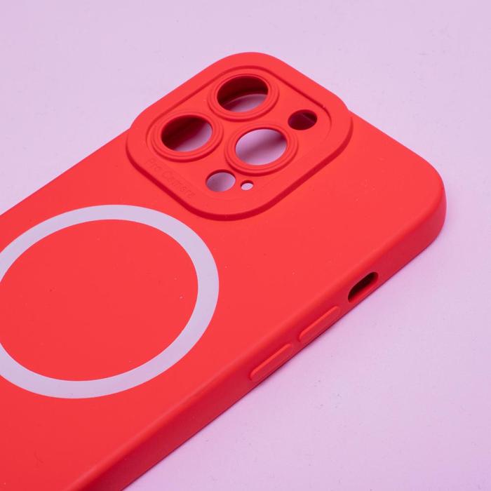 OEM - Silikon Skal iPhone 12 Pro Rött Magnetiskt Skyddande