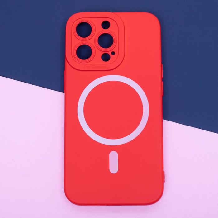 OEM - Silikon Skal iPhone 12 Pro Rött Magnetiskt Skyddande