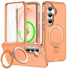 OEM - Mobilskal f&ouml;r Samsung Galaxy S26 Plus Magnetiskt Kickstand TPU + PC - Orange