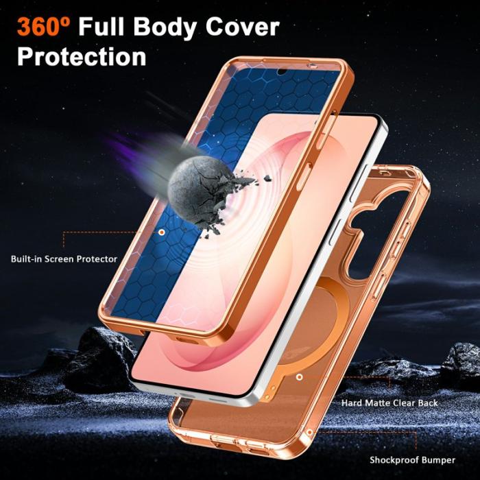 OEM - Mobilskal för Samsung Galaxy S26 Plus Magnetiskt Kickstand TPU + PC - Orange