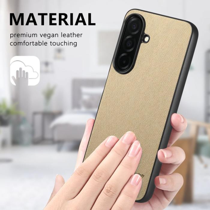 OEM - Mobilskal för Samsung Galaxy S26 Plus Konstläder - Khaki