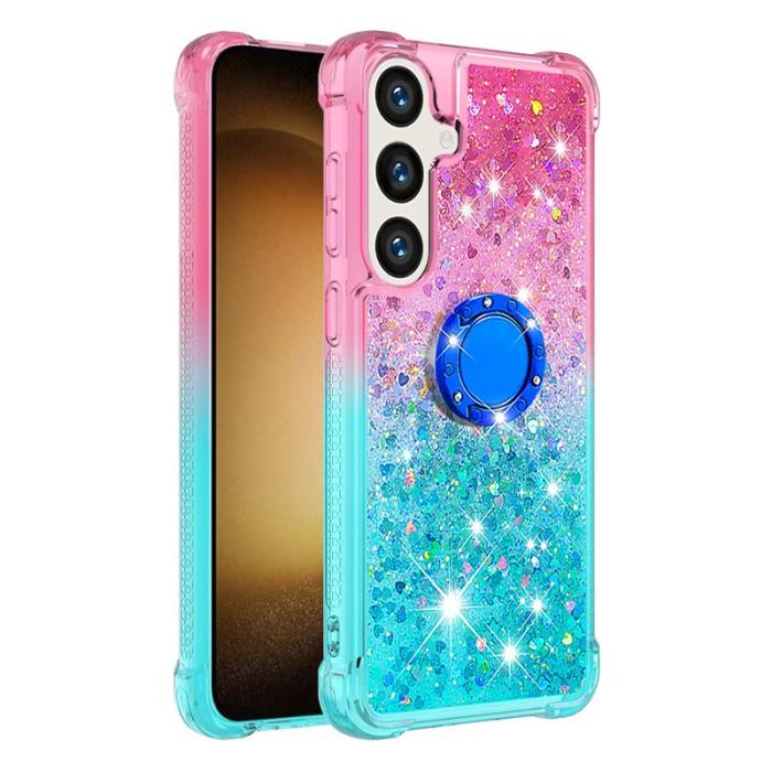OEM - Mobilskal för Samsung Galaxy S26 Plus TPU Kickstand - Rosa+Himmelsblå