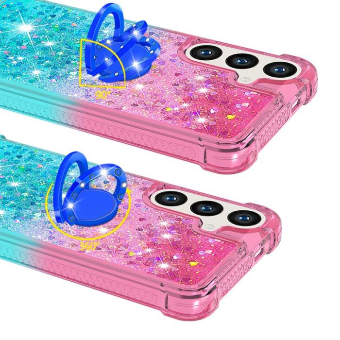 OEM - Mobilskal för Samsung Galaxy S26 Plus TPU Kickstand - Rosa+Himmelsblå