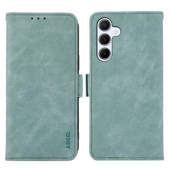 ABEEL - ABEEL Walletskal för Samsung Galaxy S25/S24 KonstLäder RFID-Skydd - Blå
