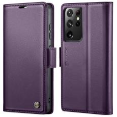 Caseme - CASEME Pl&aring;nboksfodral Konstl&auml;der f&ouml;r Samsung Galaxy S21 Ultra 5G - Lila