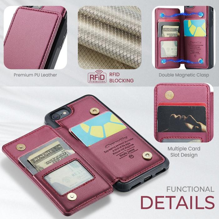 Caseme - CASEME C22 Fodral för iPhone 6/6s/7/8/SE (2020/2022) Röd