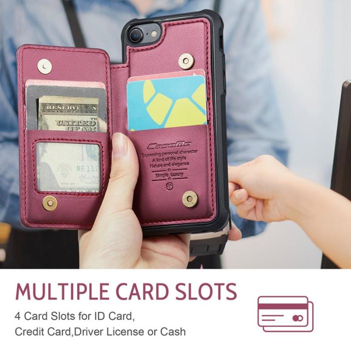 Caseme - CASEME C22 Fodral för iPhone 6/6s/7/8/SE (2020/2022) Röd