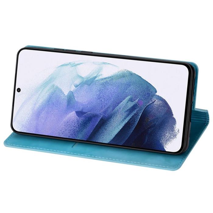 OEM - Mobilskal till SAMSUNG Galaxy S26 Plus Glittrande PU Läder + TPU Kortfack - Blå