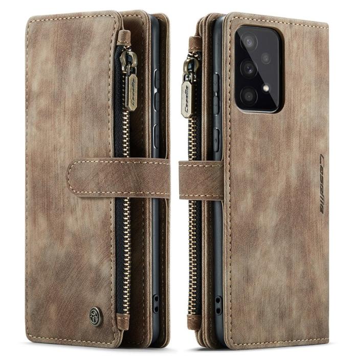 Caseme - CASEME Konstläder Plånboksfodral för Samsung Galaxy A53 5G - Brun