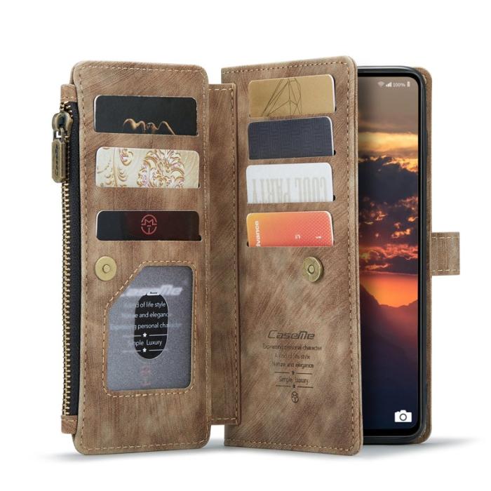 Caseme - CASEME Konstläder Plånboksfodral för Samsung Galaxy A53 5G - Brun