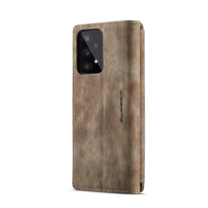Caseme - CASEME Konstläder Plånboksfodral för Samsung Galaxy A53 5G - Brun