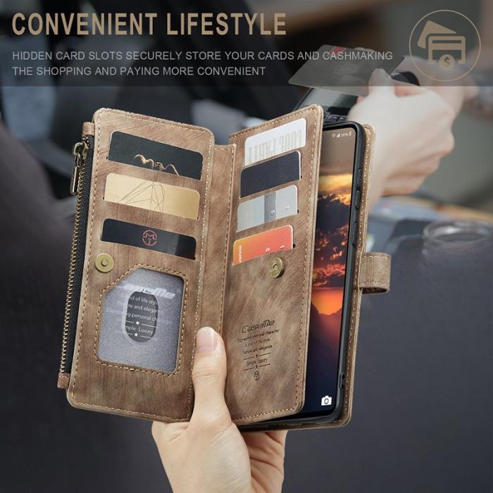 Caseme - CASEME Konstläder Plånboksfodral för Samsung Galaxy A53 5G - Brun