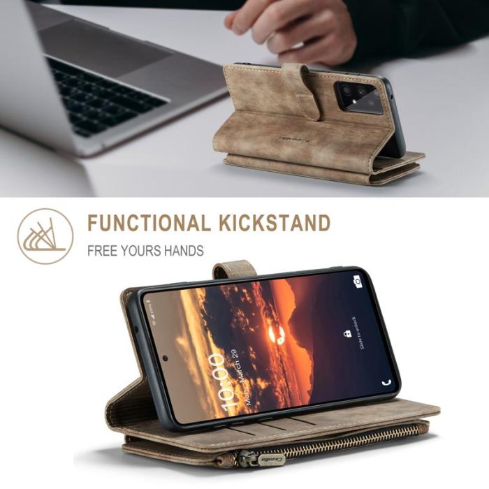 Caseme - CASEME Konstläder Plånboksfodral för Samsung Galaxy A53 5G - Brun