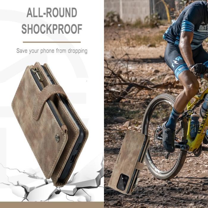 Caseme - CASEME Konstläder Plånboksfodral för Samsung Galaxy A53 5G - Brun