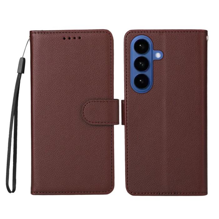 OEM - Mobilskal till Samsung Galaxy S26 Plus RFID-Skydd 3 Kortfack KonstLäder - Brun