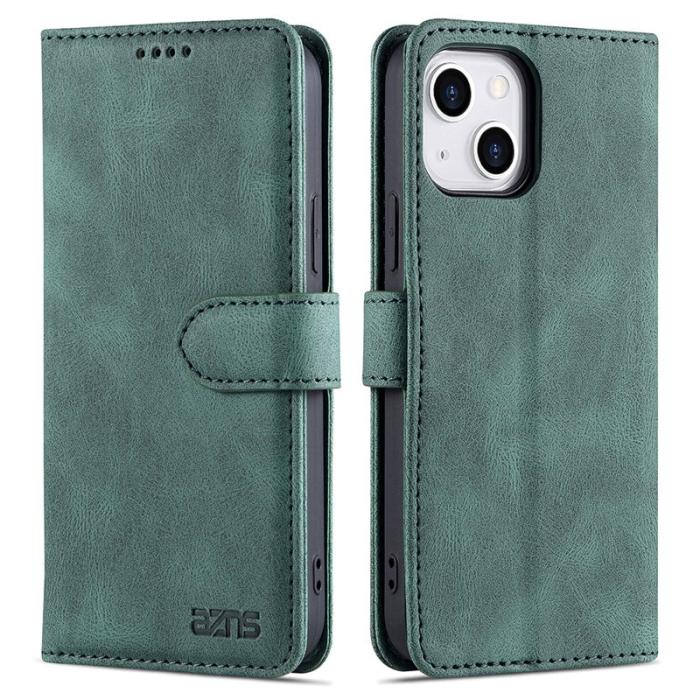 AZNS - AZNS iPhone 13 Plånboksfodral - Stöttåligt och repfritt - Konstläder - Grön