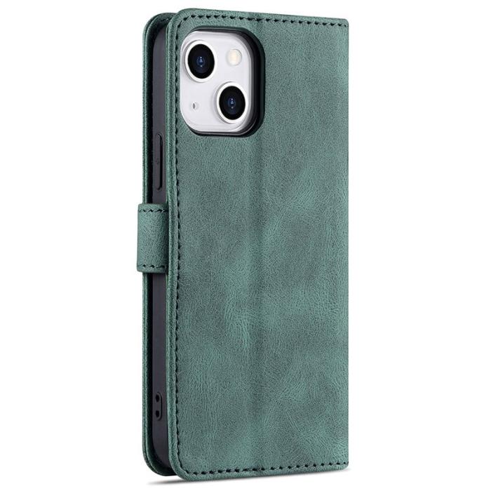 AZNS - AZNS iPhone 13 Plånboksfodral - Stöttåligt och repfritt - Konstläder - Grön