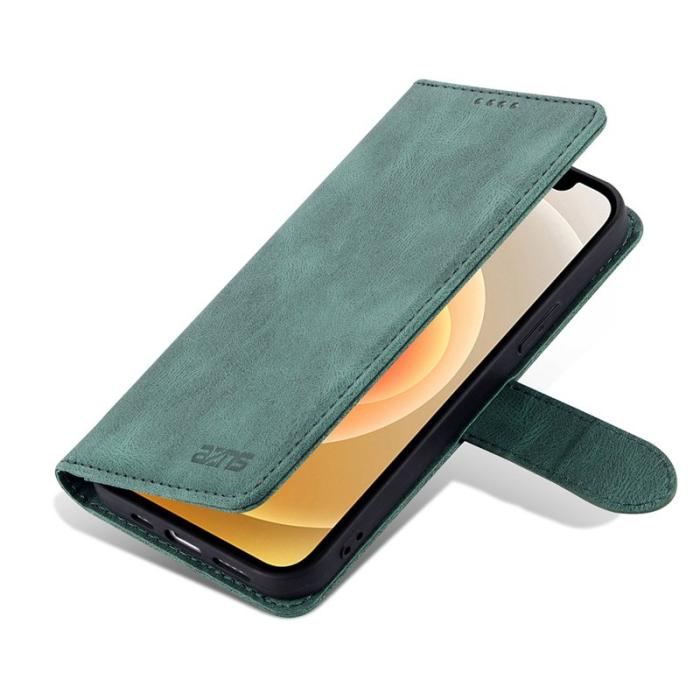 AZNS - AZNS iPhone 13 Plånboksfodral - Stöttåligt och repfritt - Konstläder - Grön