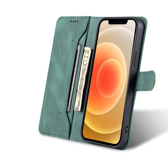 AZNS - AZNS iPhone 13 Plånboksfodral - Stöttåligt och repfritt - Konstläder - Grön