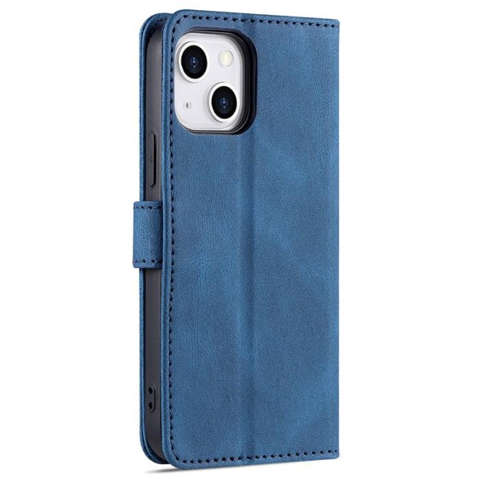 AZNS - AZNS iPhone 13 Plånboksfodral - Stöttåligt och repfritt - Konstläder - Blå