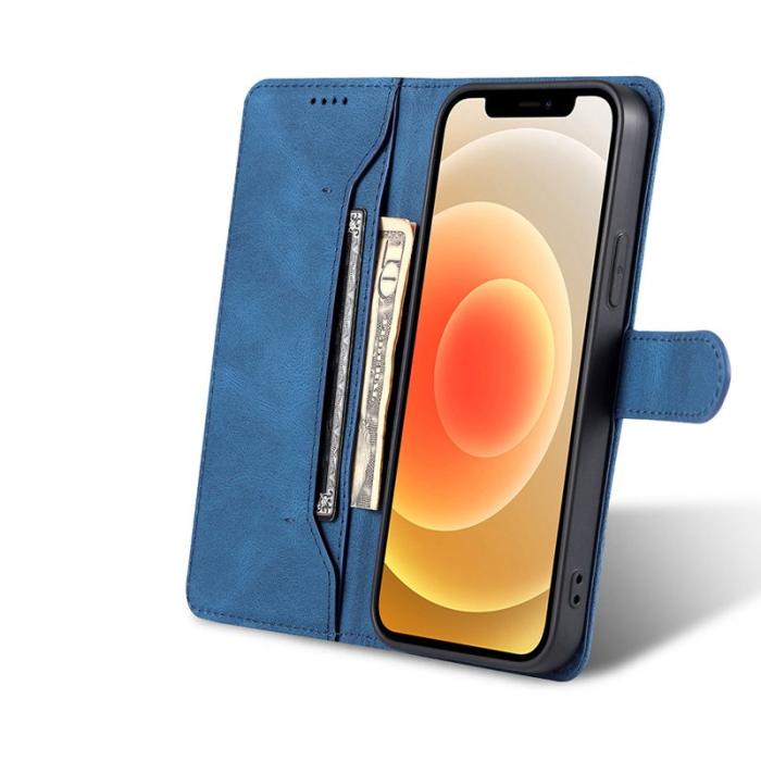 AZNS - AZNS iPhone 13 Plånboksfodral - Stöttåligt och repfritt - Konstläder - Blå