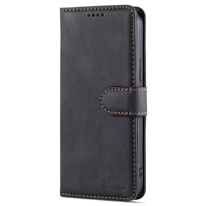 AZNS - AZNS iPhone 13 Konstläder Plånboksfodral - Stöttåligt, Rep-säkert, Svart