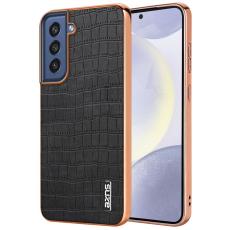 AZNS - AZNS Samsung Galaxy S21 FE 5G Fodral KonstL&auml;der - Svart
