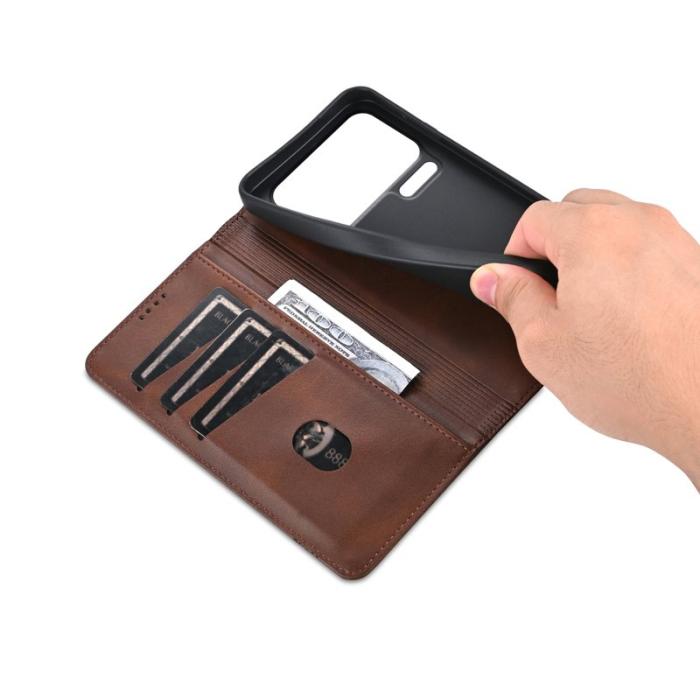 AZNS - AZNS Xiaomi 17 Pro Max Plånboksfodral Konstläder - Brun