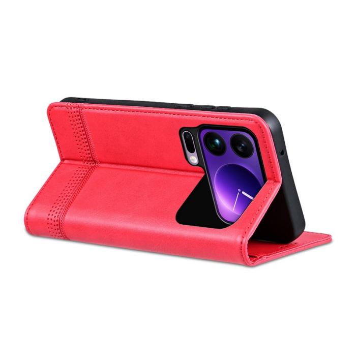 AZNS - AZNS Xiaomi 17 Pro Max Plånboksfodral Konstläder - Röd