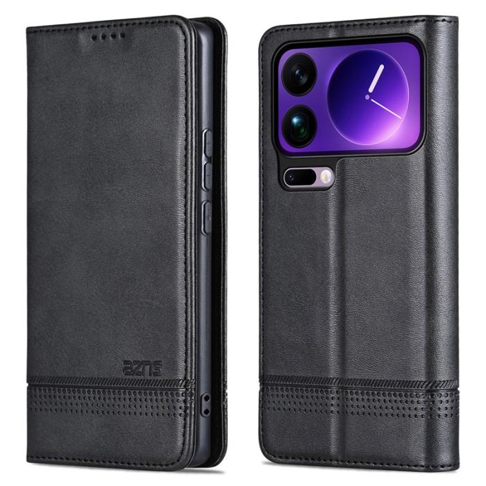 AZNS - AZNS Xiaomi 17 Pro Max Plånboksfodral Konstläder - Svart