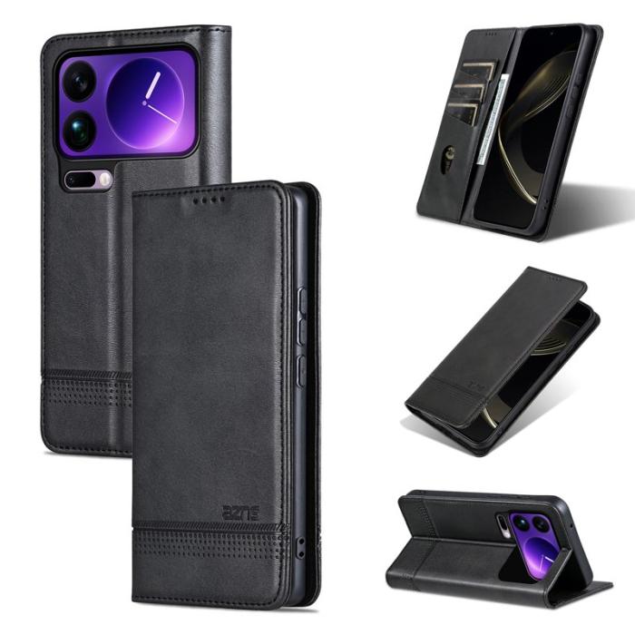 AZNS - AZNS Xiaomi 17 Pro Max Plånboksfodral Konstläder - Svart