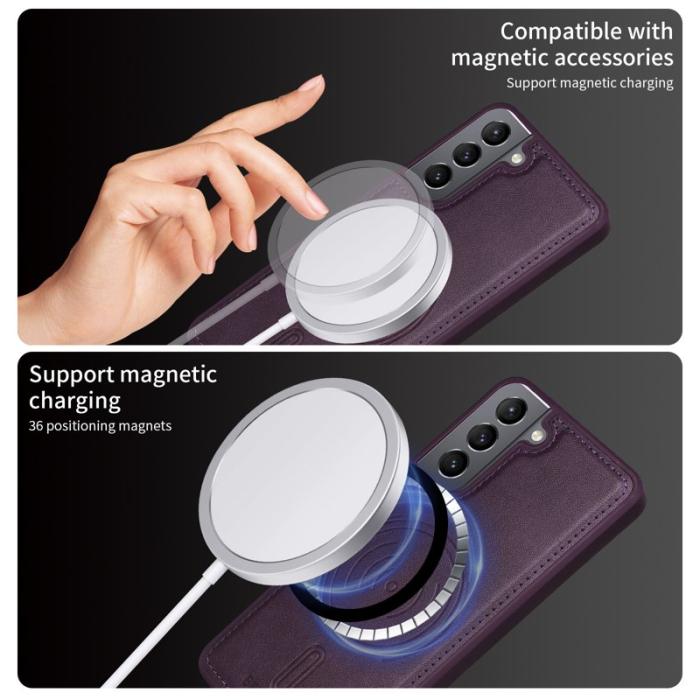 BETOPNICE - BETOPNICE Samsung Galaxy S21 4G Fodral KonstLäder - Lila